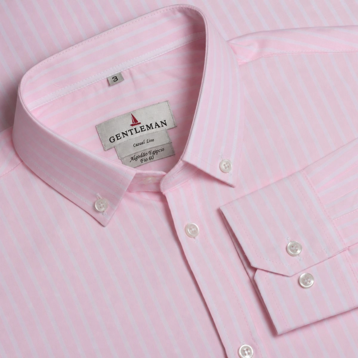 CAMISA M/L LISTRA NAUTIC ROSA