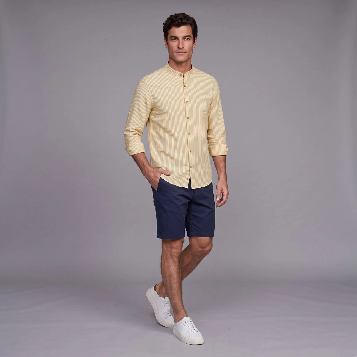 CAMISA GOLA PADRE NAUTIC AMARELA