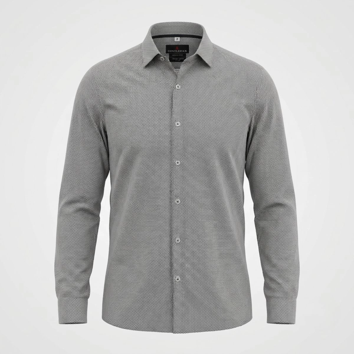 CAMISA MINIPRINT 60 CINZA