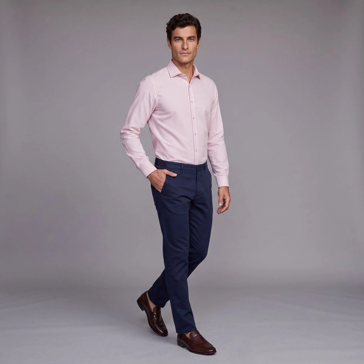 CAMISA LISTRA CLASSIC ROSA