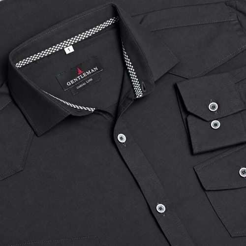 CAMISA URBAN 2 BOLSOS PRETA