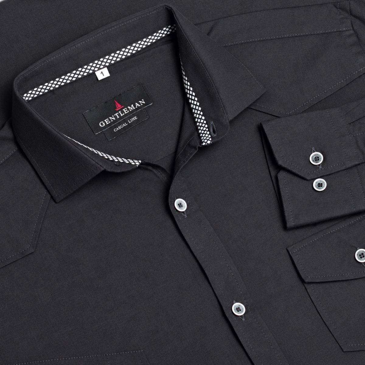 CAMISA URBAN 2 BOLSOS PRETA