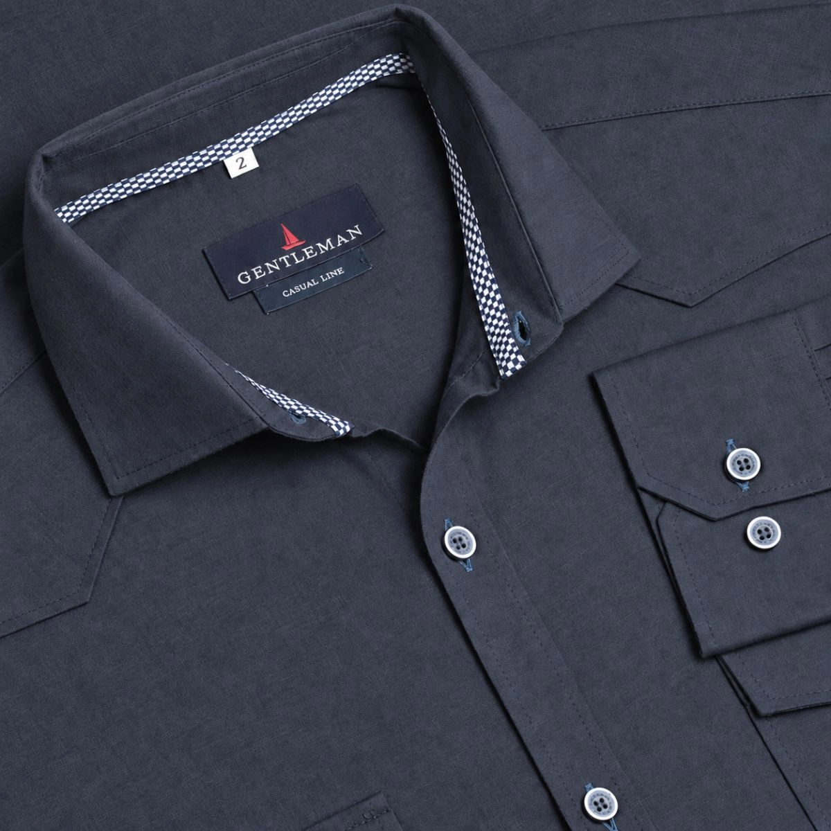 CAMISA URBAN 2 BOLSOS MARINHO