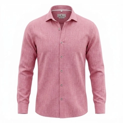 CAMISA PURO LINHO ITALIANO GOIABA