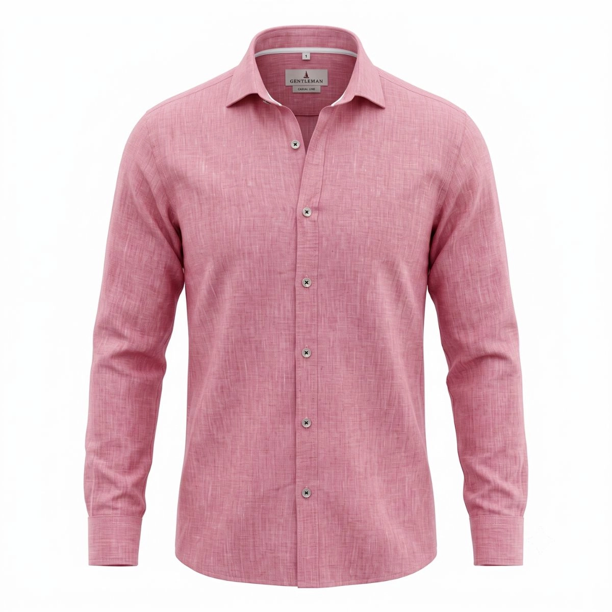 CAMISA PURO LINHO ITALIANO GOIABA