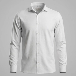 CAMISA NIGHT JACQUARD FIO 100 GEO BRANCO