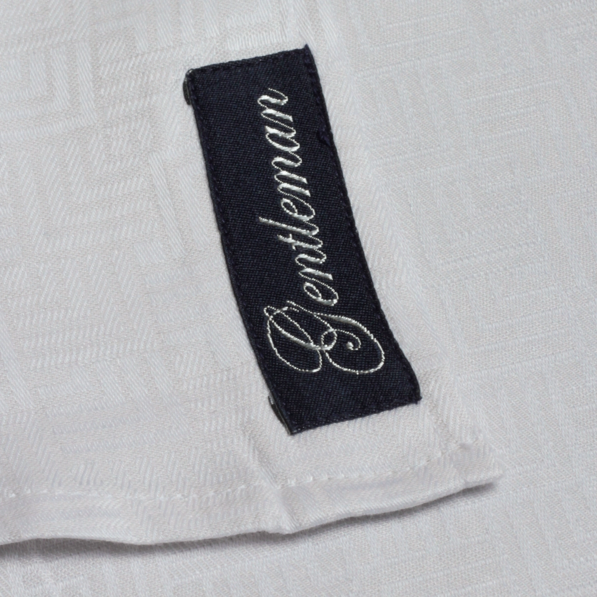CAMISA NIGHT JACQUARD FIO 100 GEO BRANCO