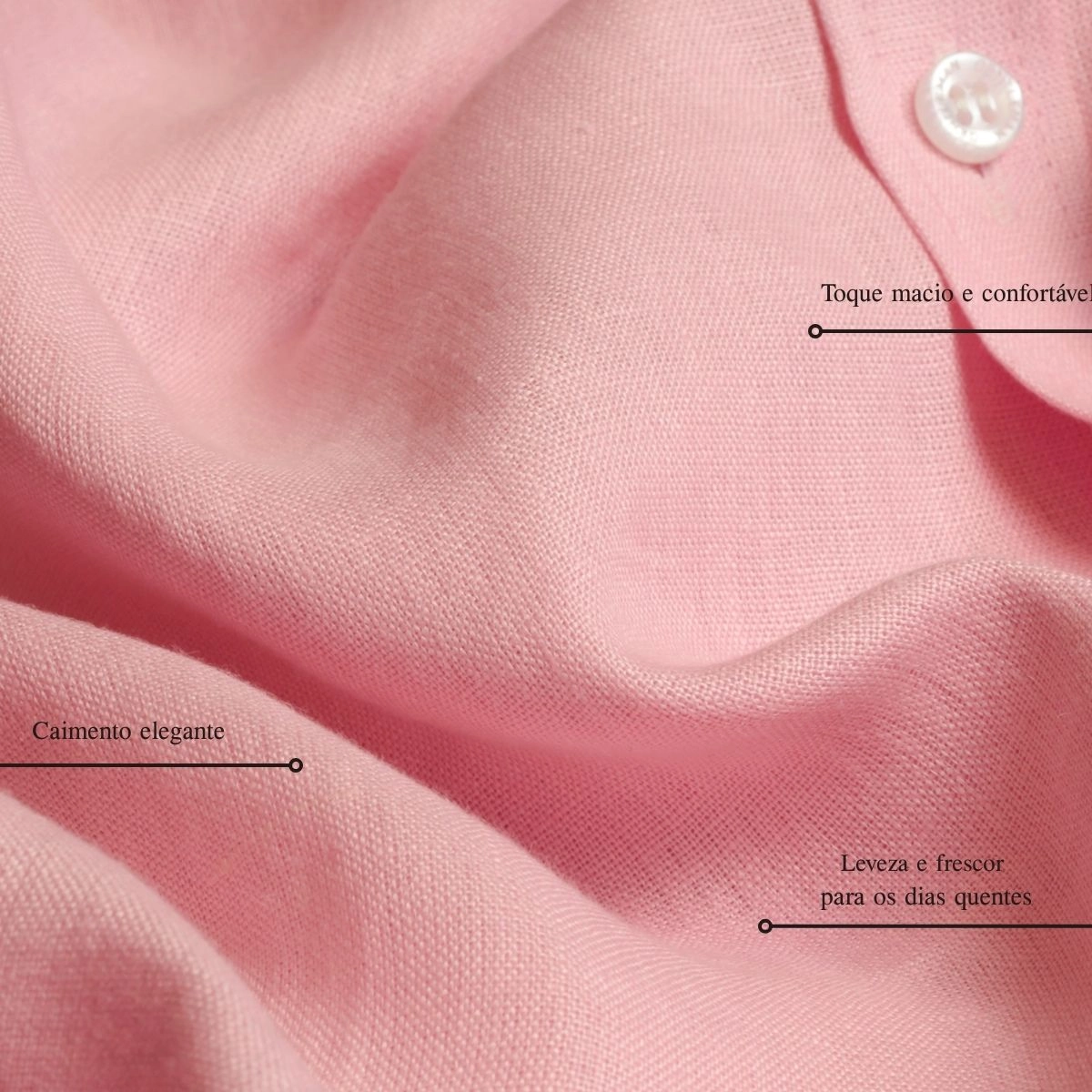 CAMISA LINHO IRLANDES ROSA