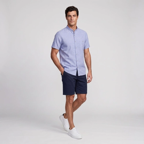CAMISA GOLA PADRE SUNSET AZUL CLARO