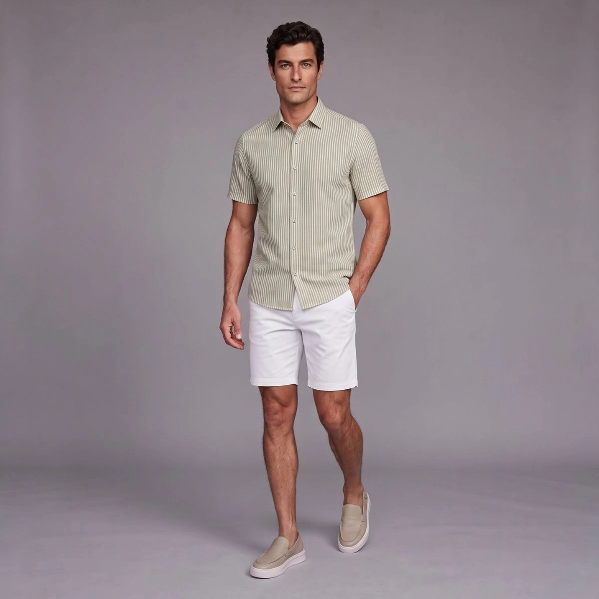 CAMISA M/C LISTRA SUMMER VERDE