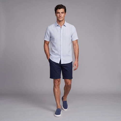 CAMISA M/C LISTRA SUMMER AZUL