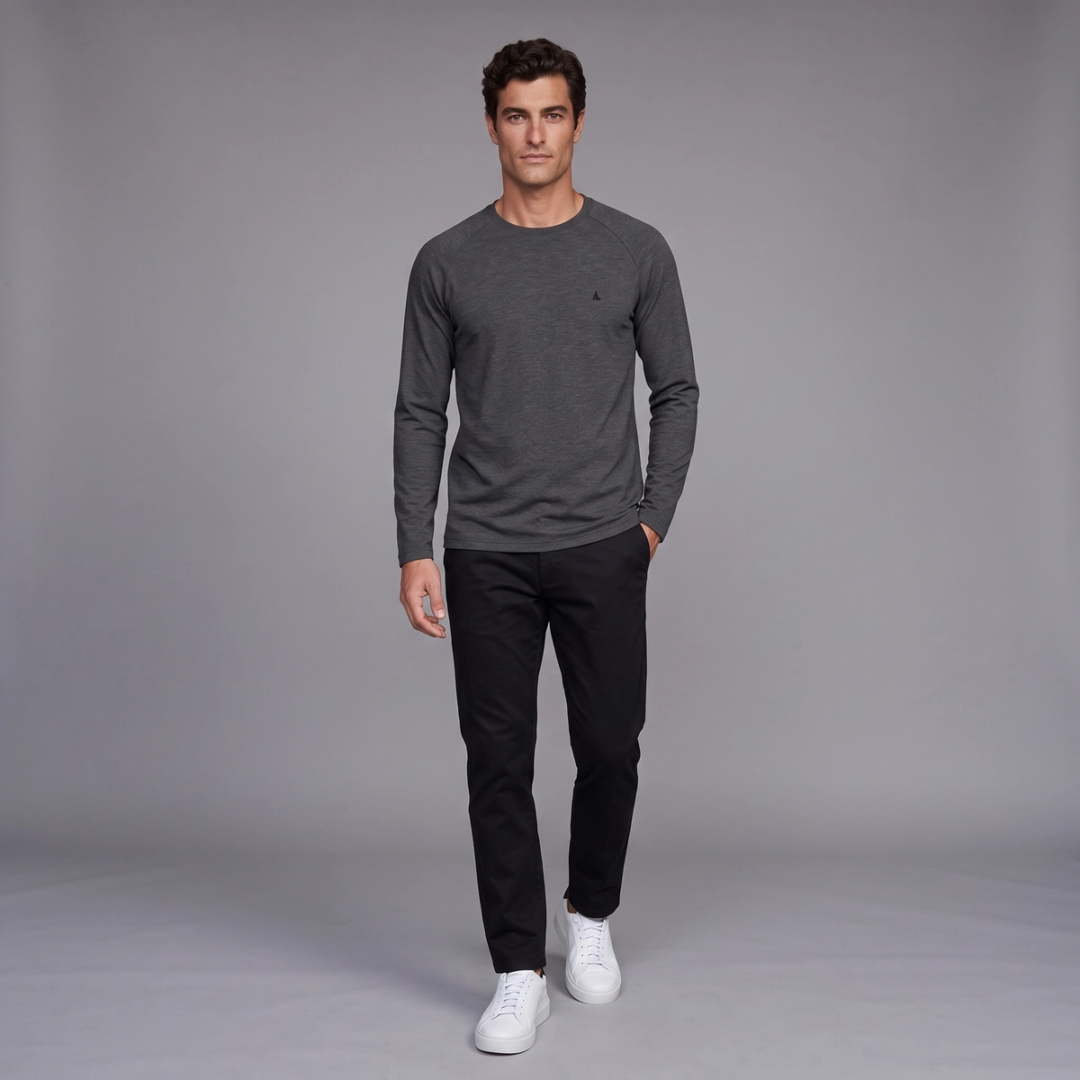RAGLAN M/L STONED