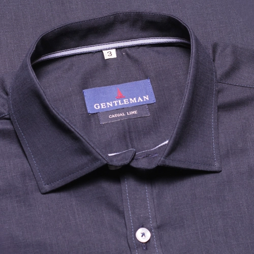 CAMISA M/C BLEND LINHO AZUL MARINHO
