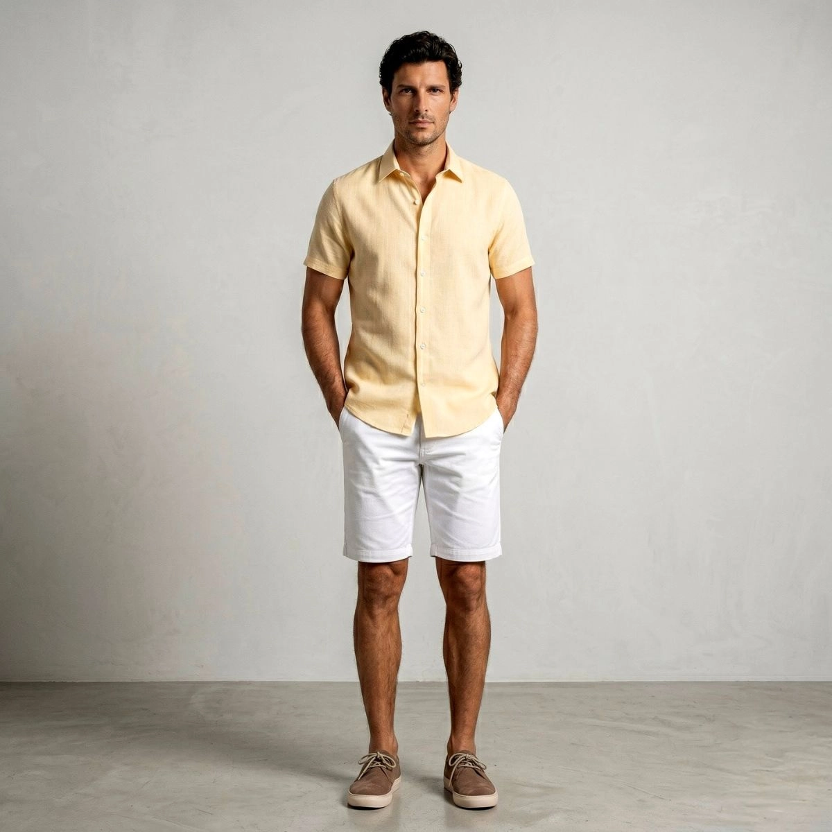 CAMISA M/C SUMMER AMARELO