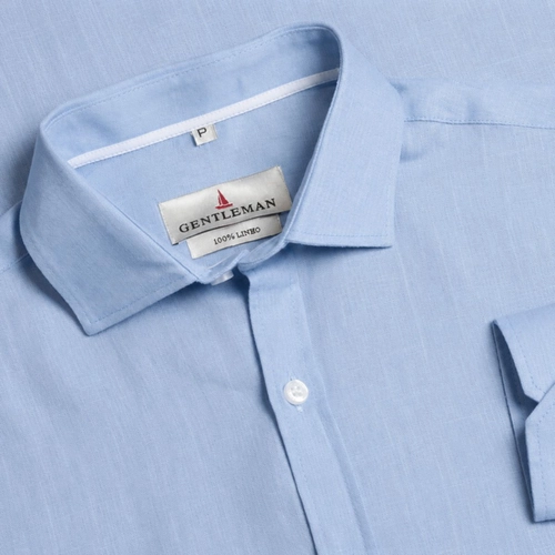 CAMISA PURO LINHO AZUL CLARO