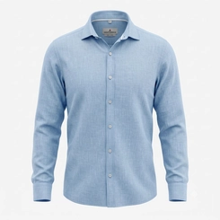 CAMISA PURO LINHO AZUL CLARO