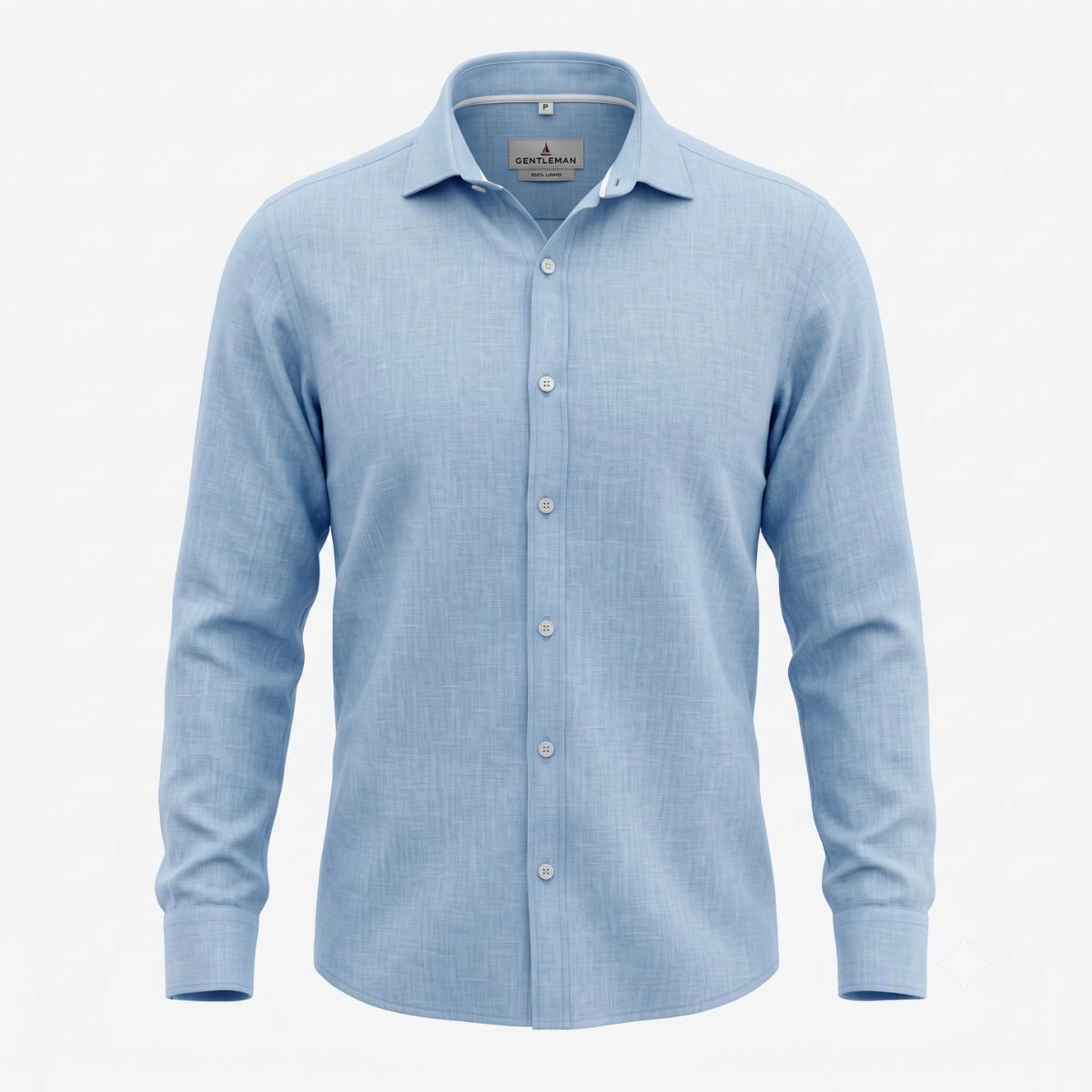CAMISA PURO LINHO AZUL CLARO