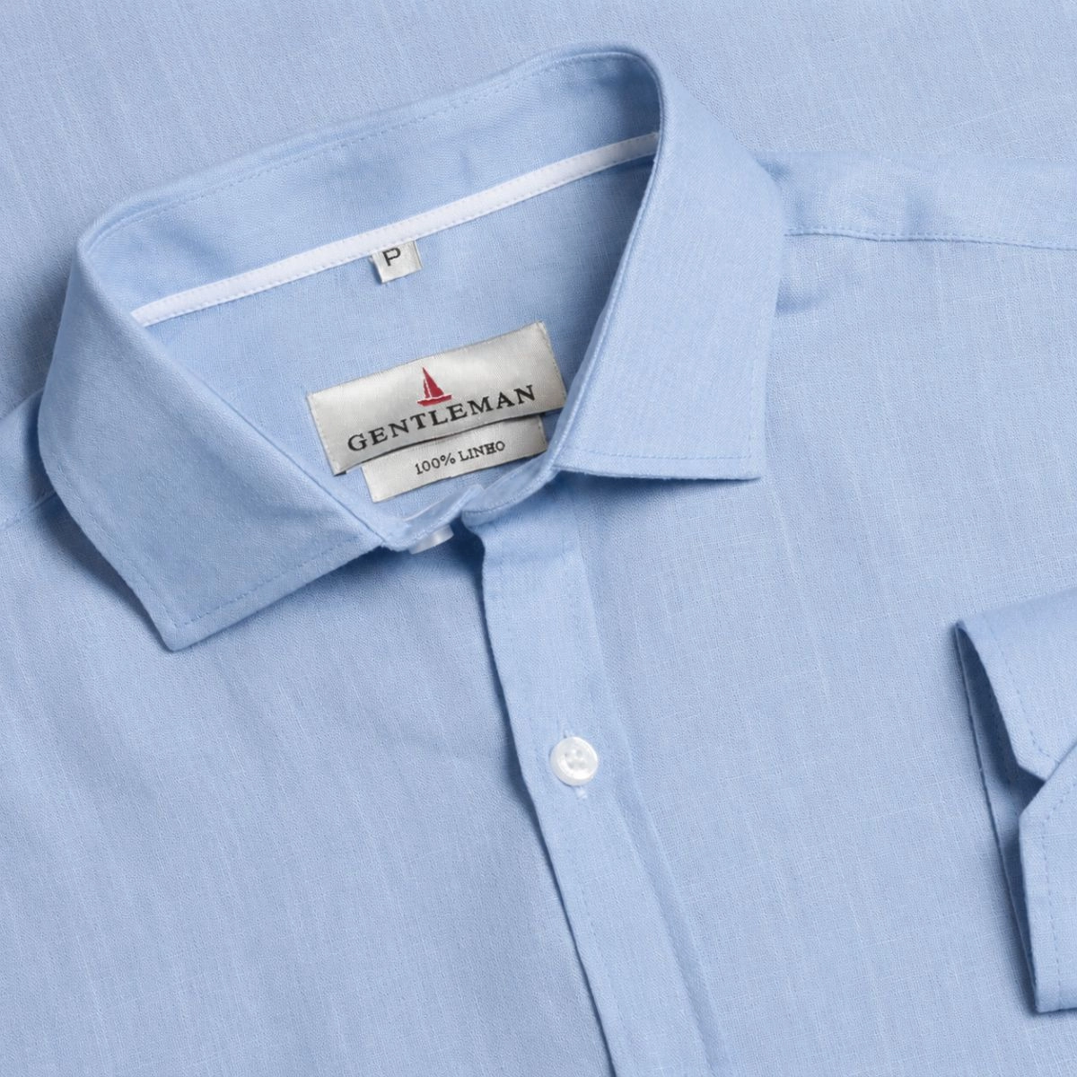 CAMISA PURO LINHO AZUL CLARO