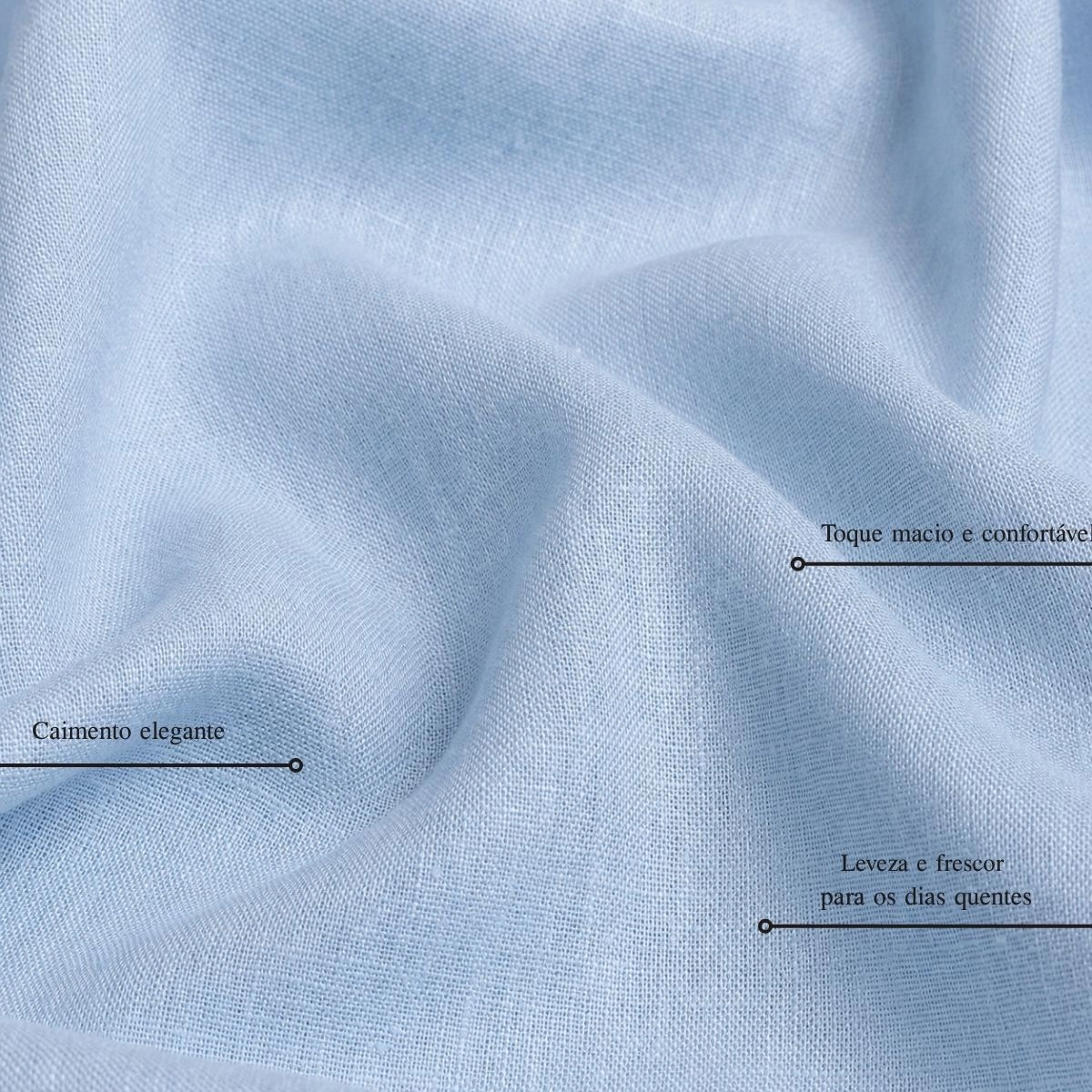 CAMISA PURO LINHO AZUL CLARO