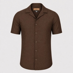 CAMISA MC GOLA CUBANA MARROM