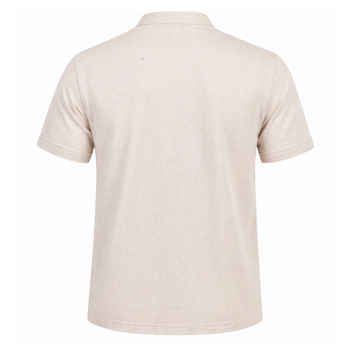 CAMISA M/C GOLA PADRE BLEND LINHO OFFWHI