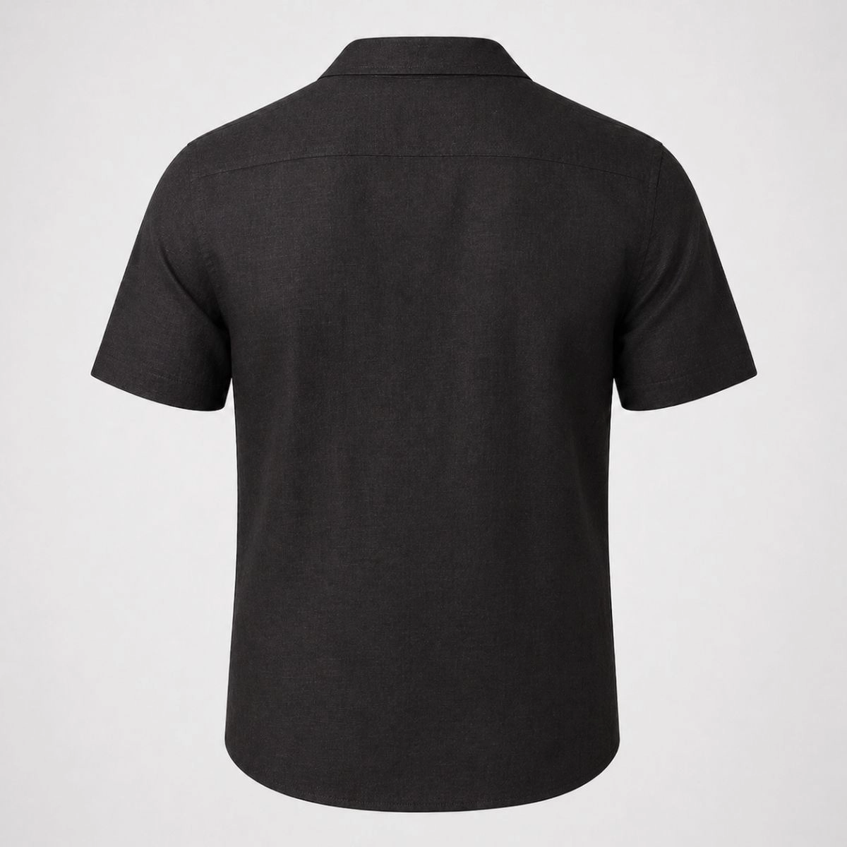 CAMISA M/C GOLA CUBANA PURO LINHO PRETO