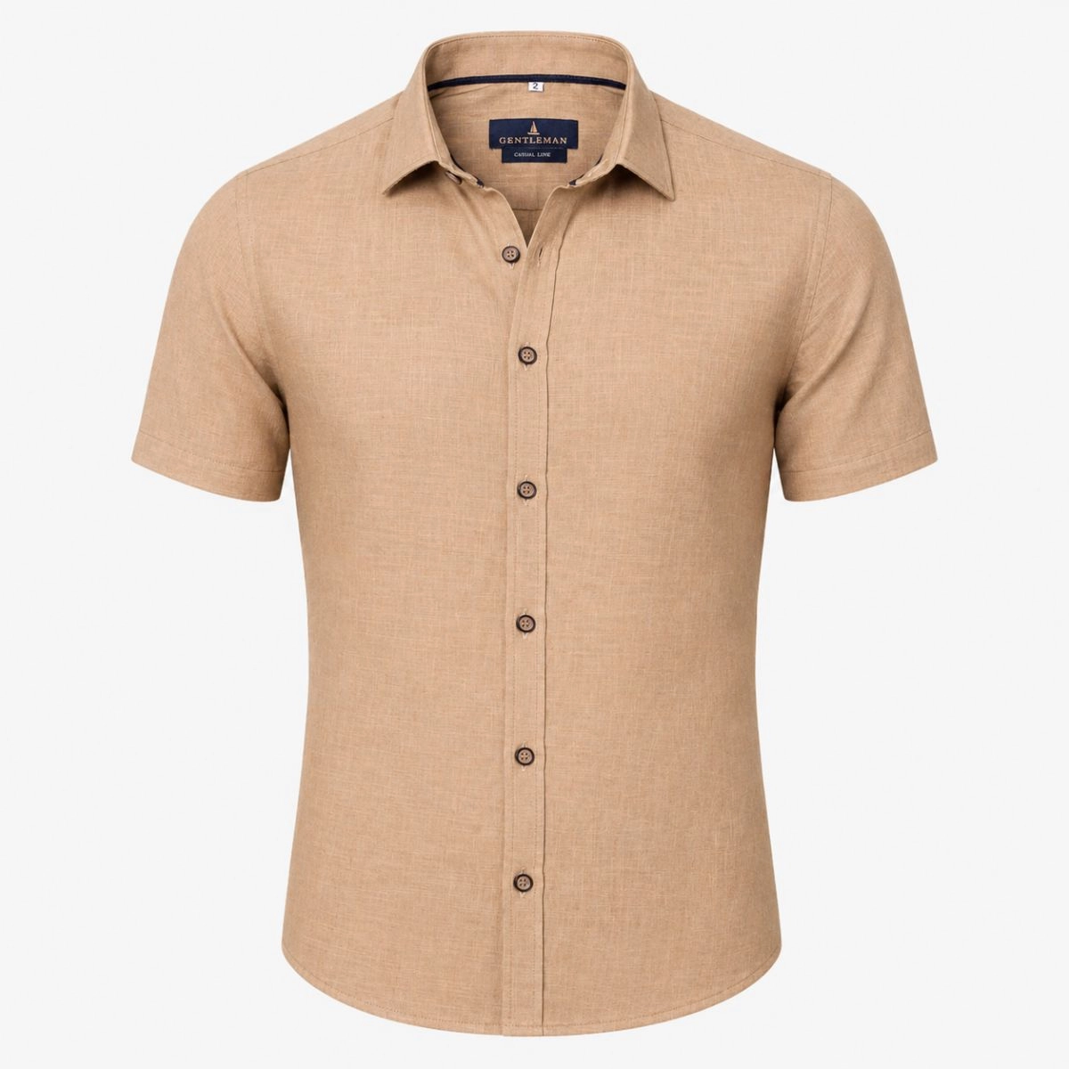 CAMISA M/C VISCOLINHO CAQUI