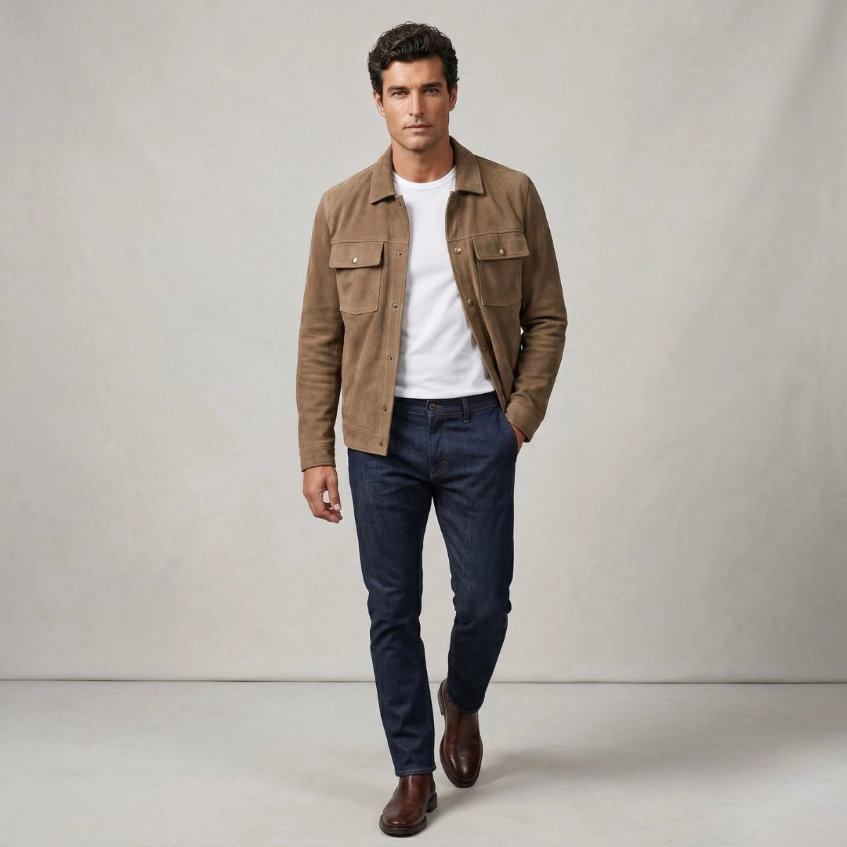 JAQUETA SUEDE NEW YORK