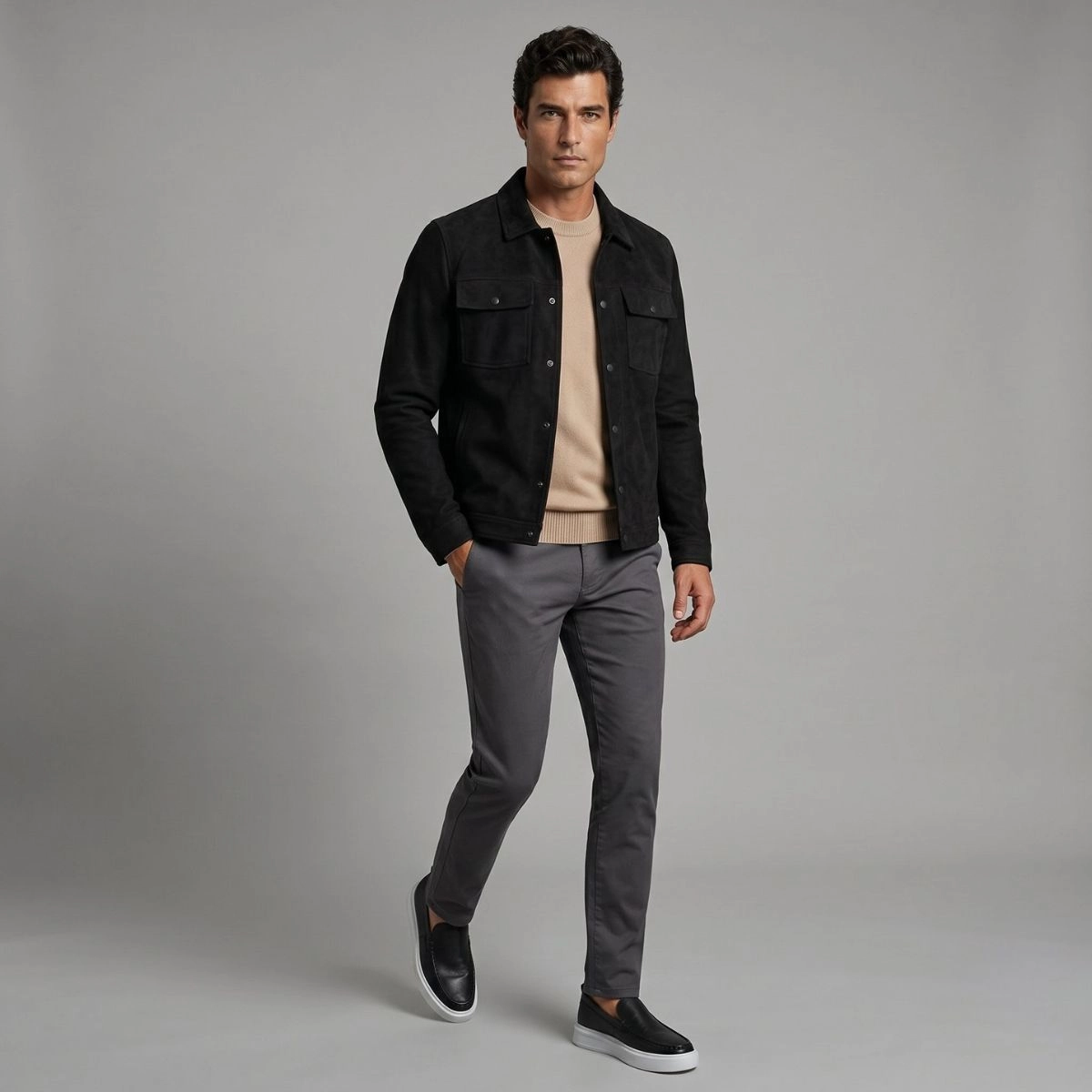 JAQUETA SUEDE NEW YORK