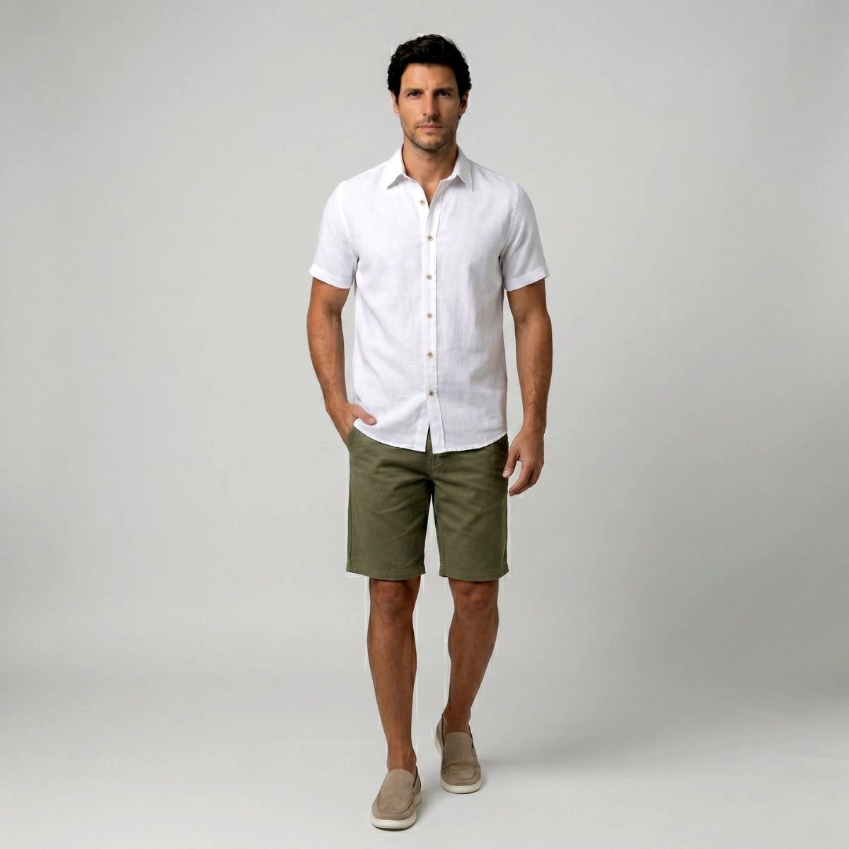 CAMISA M/C VISCOLINHO BRANCO