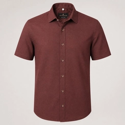 CAMISA M/C VISCOLINHO MARROM