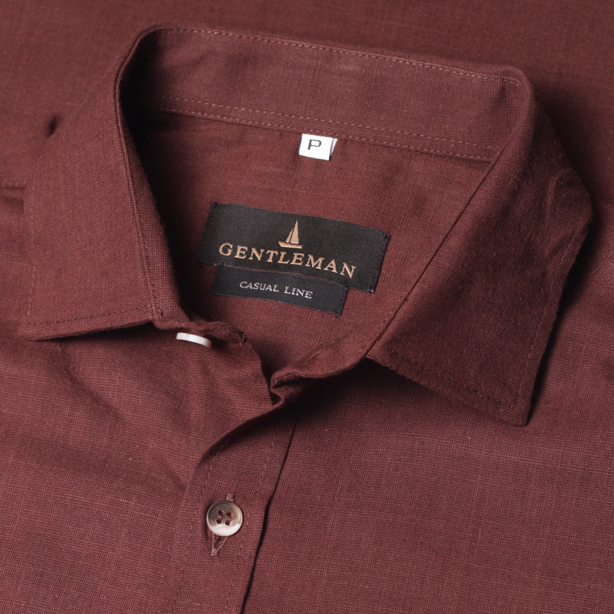 CAMISA M/C VISCOLINHO MARROM