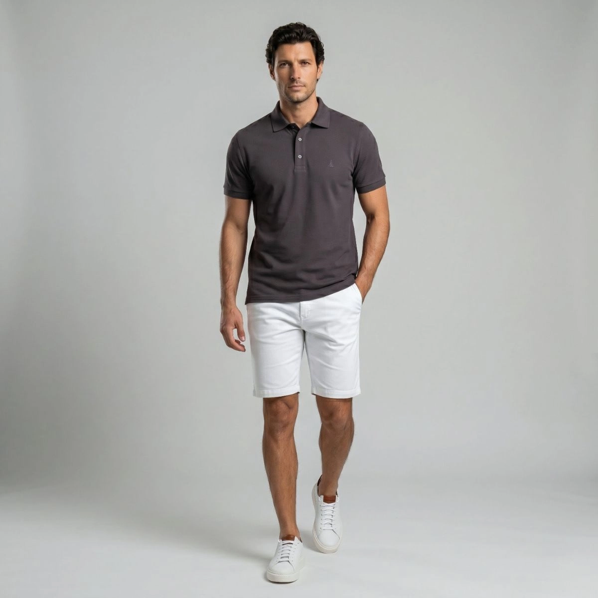 POLO ELASTANO GOLA ALFAIATARIA