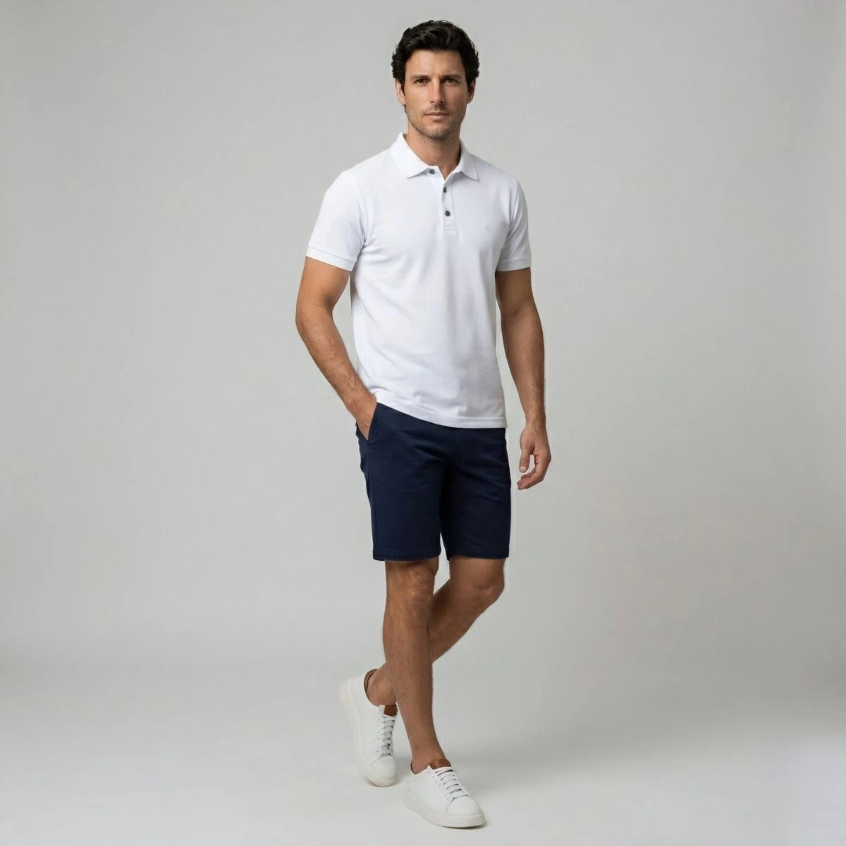 POLO ELASTANO GOLA ALFAIATARIA