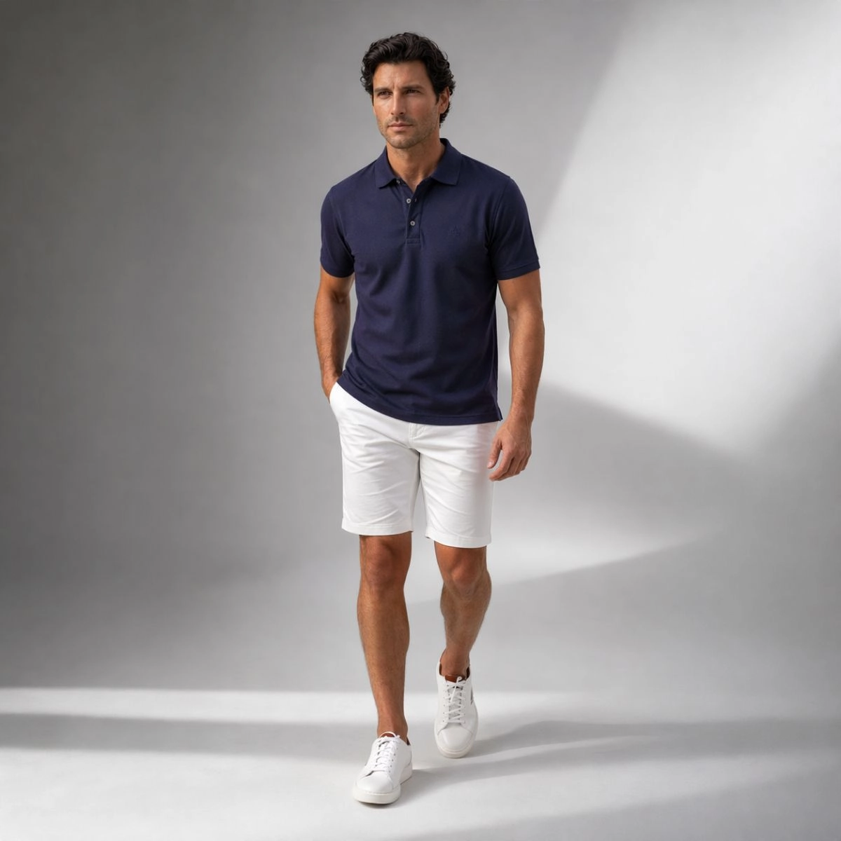 POLO ELASTANO GOLA ALFAIATARIA