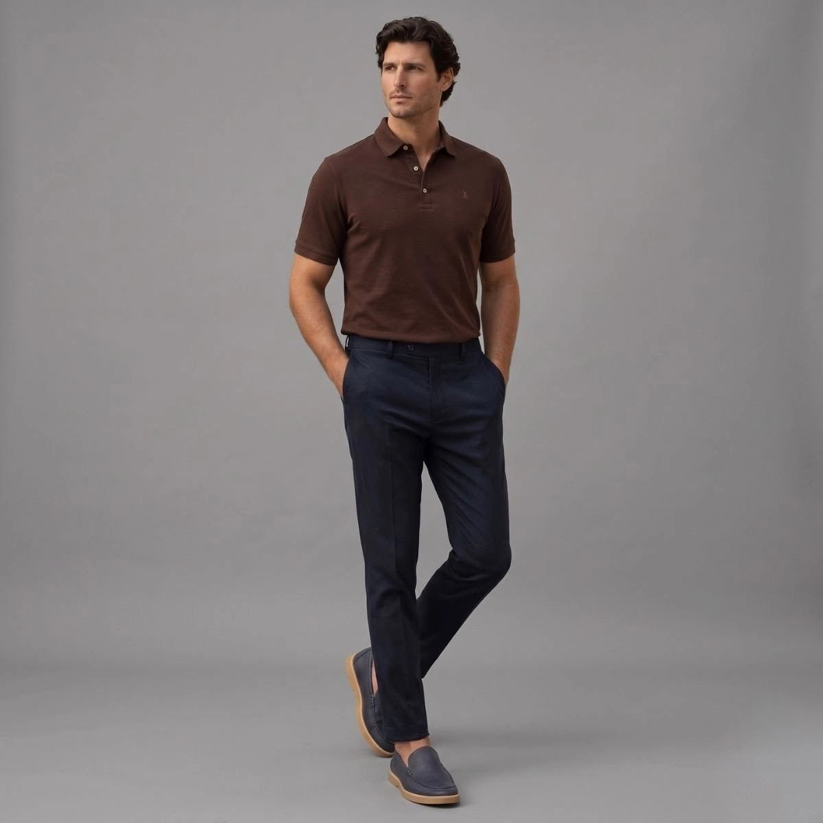 POLO ELASTANO GOLA ALFAIATARIA