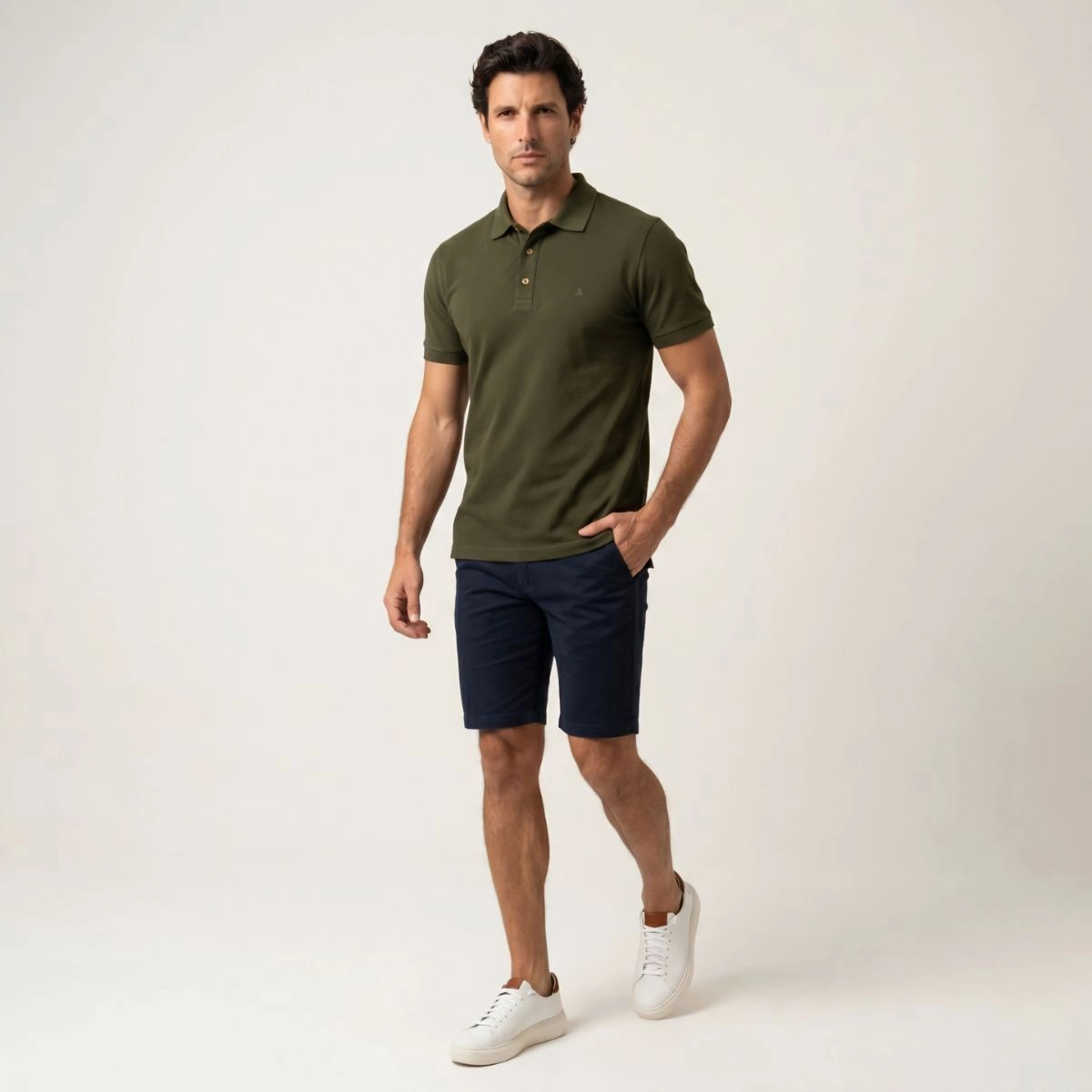 POLO ELASTANO GOLA ALFAIATARIA