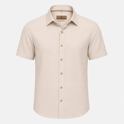 CAMISA M/C BLEND LINHO OFFWHITE