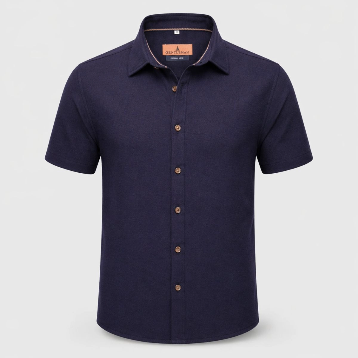 CAMISA M/C BLEND LINHO MARINHO