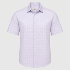 CAMISA M/C TECH QUADRICULADA AZUL