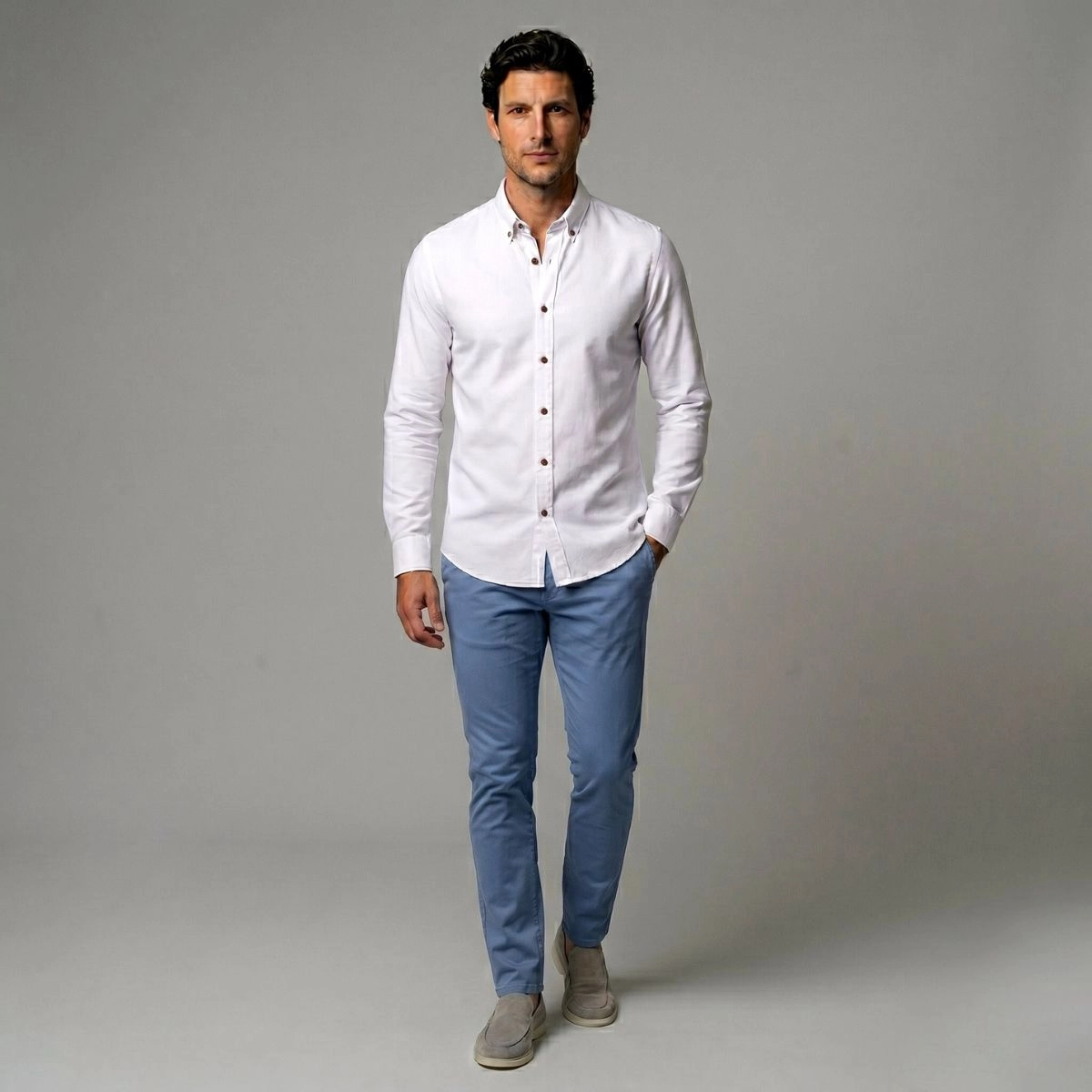 CAMISA OXFORDINE 80 BRANCA