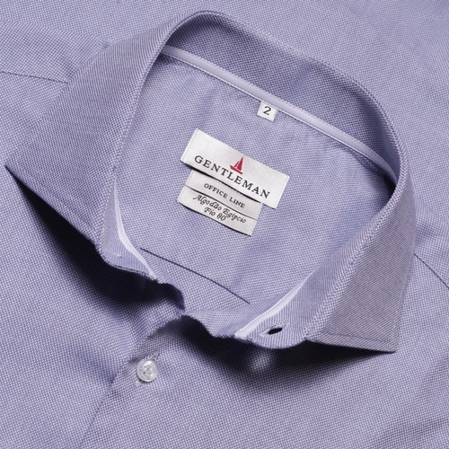 CAMISA FIO 80 MAQUINETA AZUL