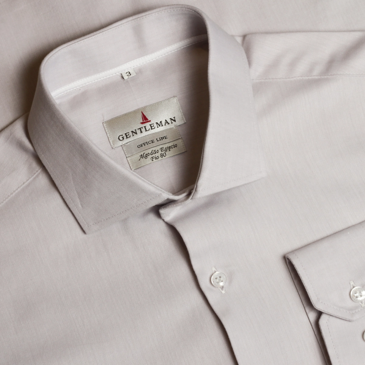 CAMISA ESPINHA DE PEIXE 80 CINZA
