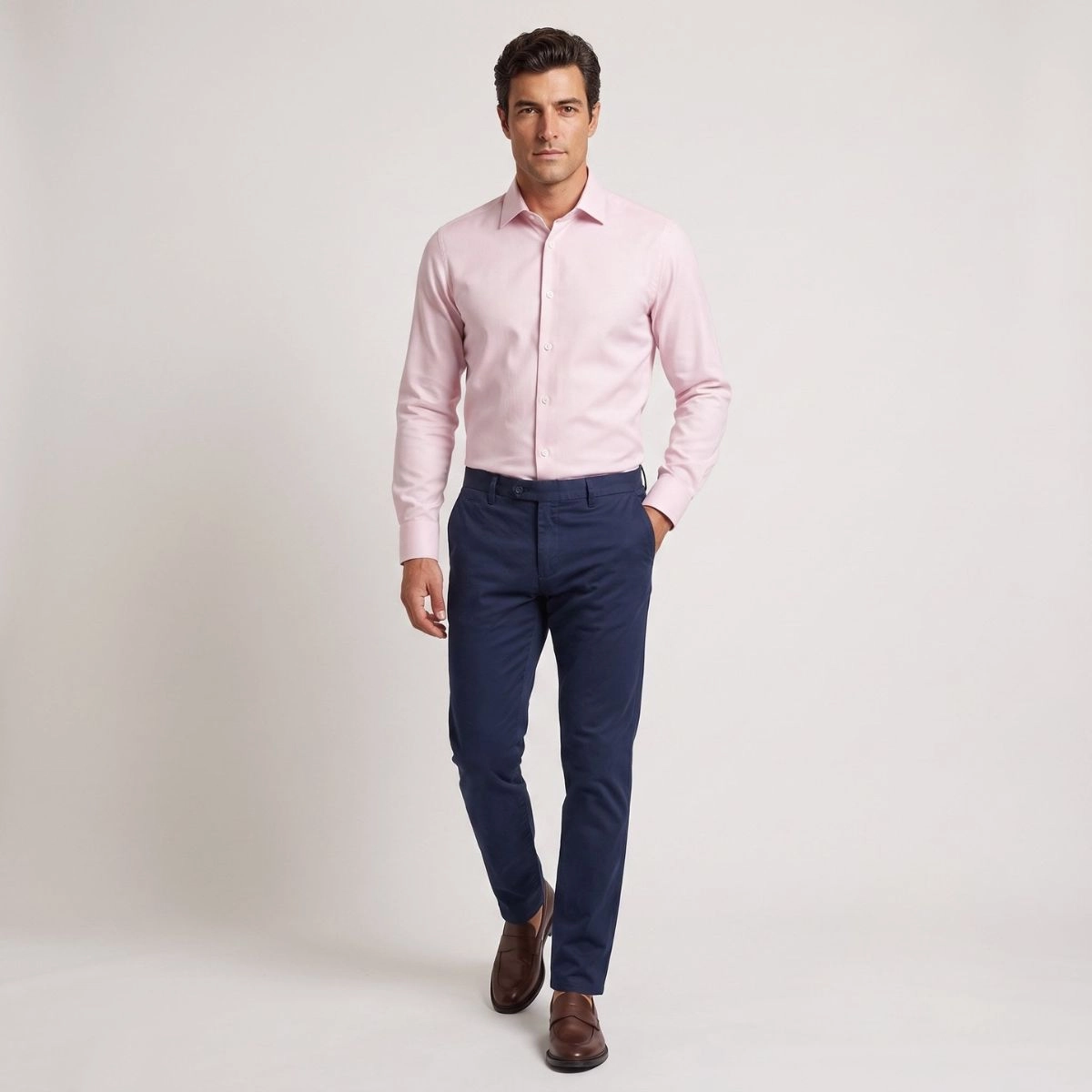 CAMISA ESPINHA DE PEIXE 80 ROSA