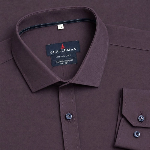 CAMISA OXFORDINE FIO 80 VINHO