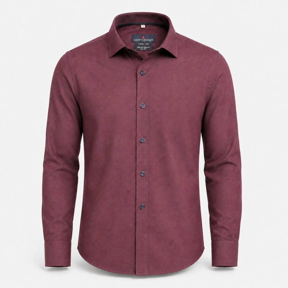 CAMISA OXFORDINE FIO 80 VINHO