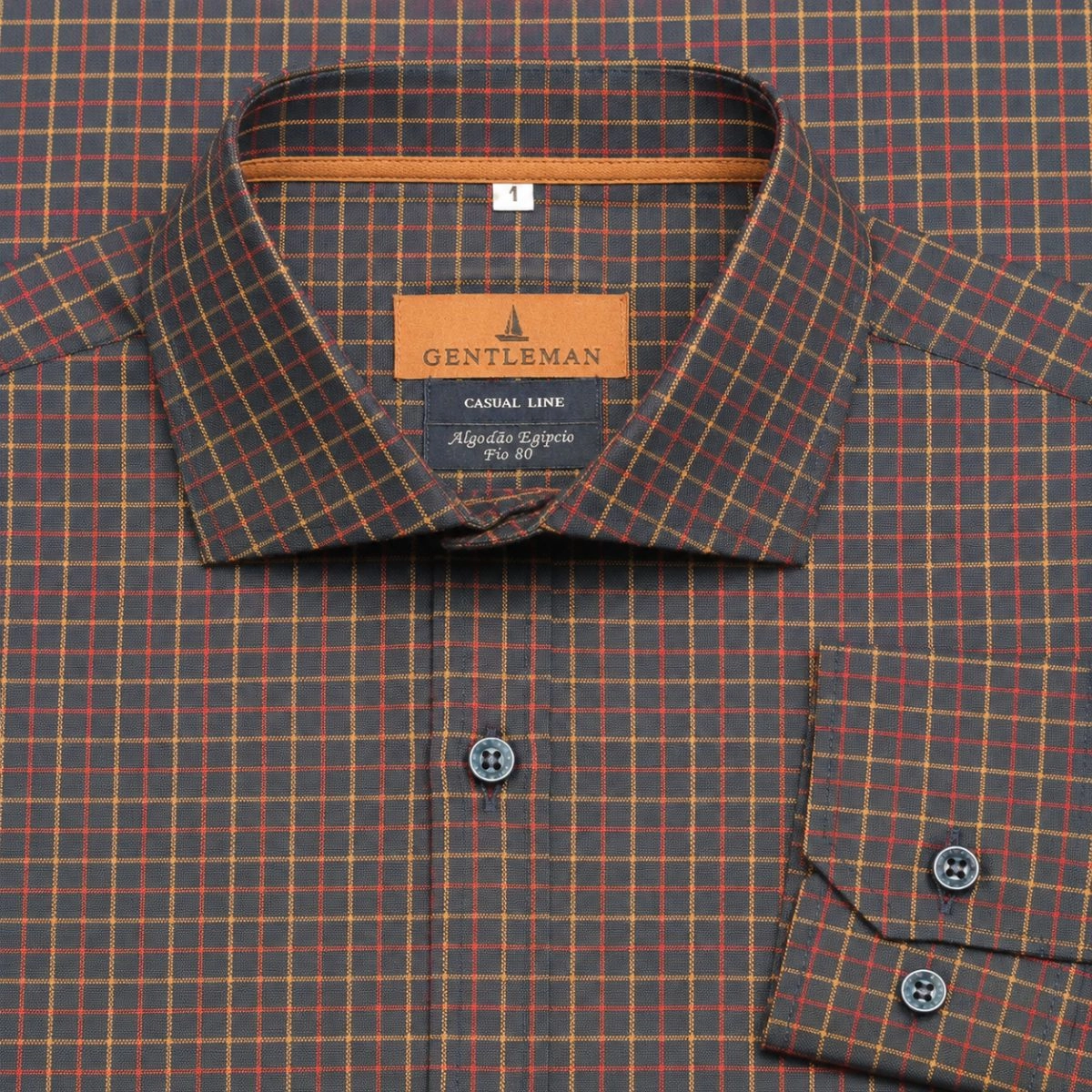CAMISA XADREZ FIO 80 VINHO