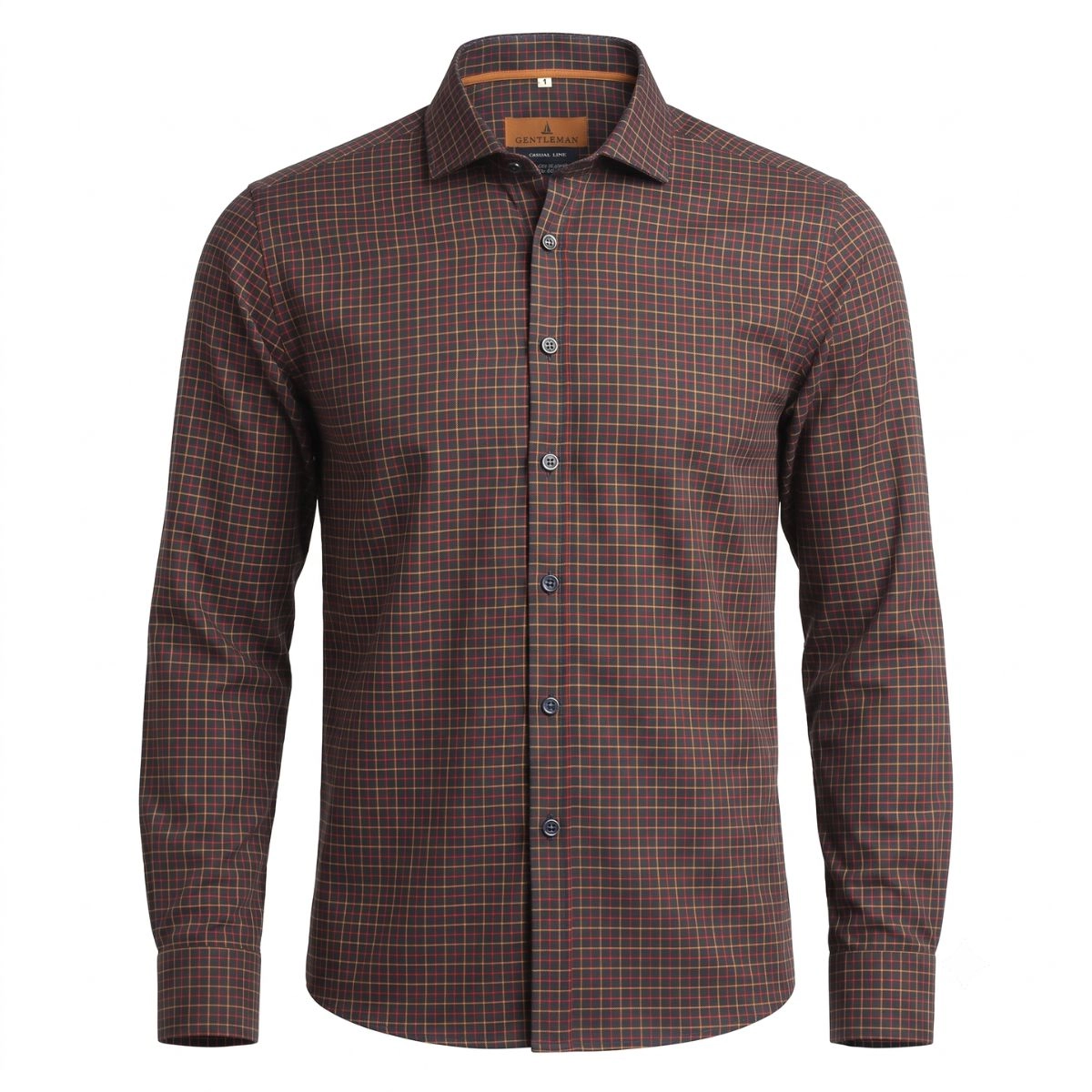 CAMISA XADREZ FIO 80 VINHO
