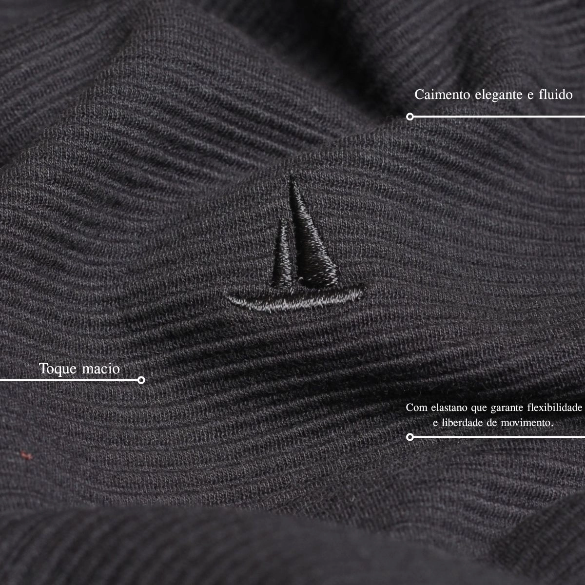 T-SHIRT TEXTURA ELASTANO