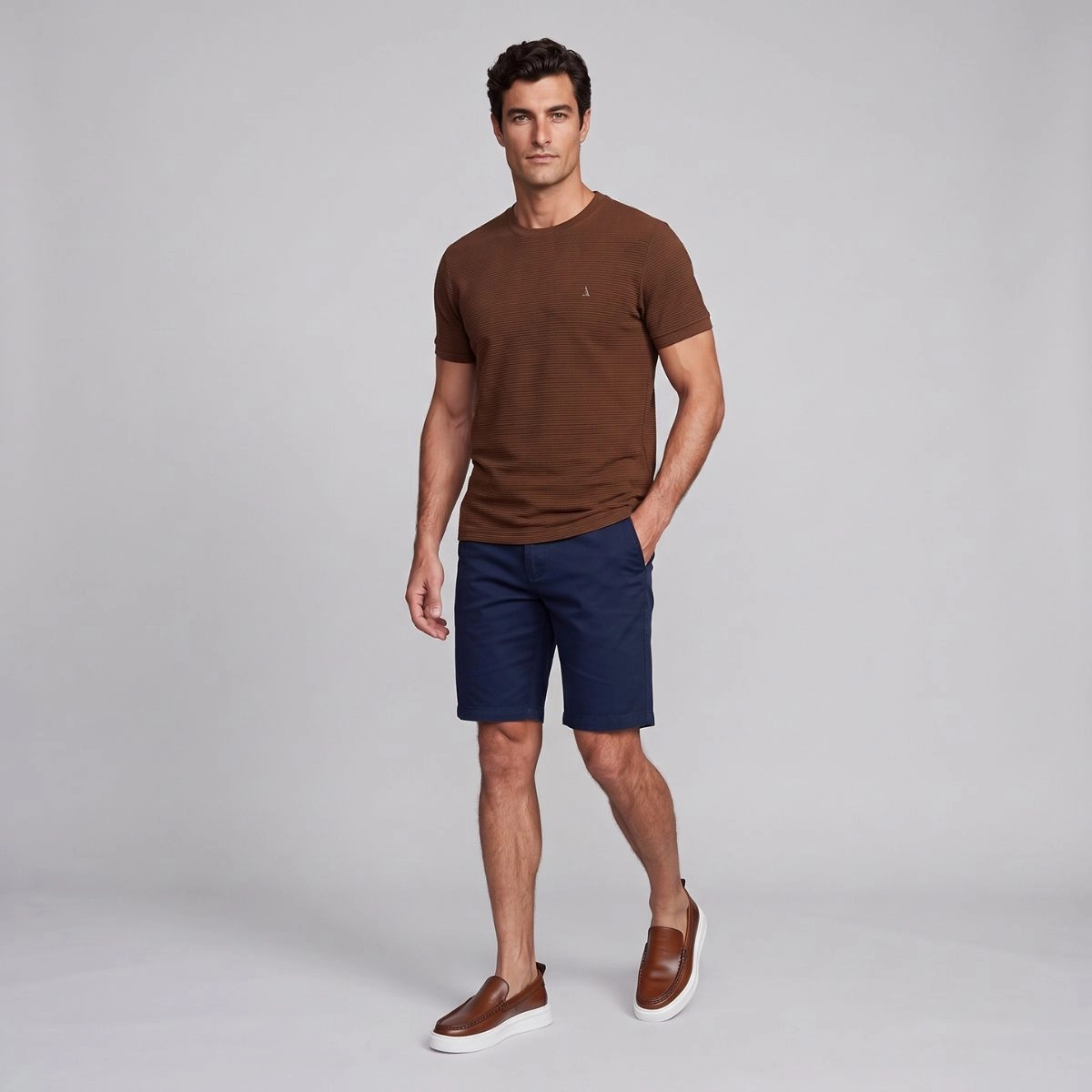 T-SHIRT TEXTURA ELASTANO